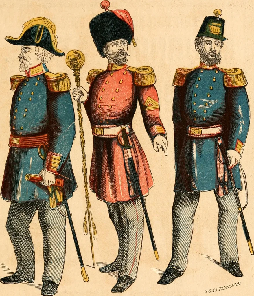 An illustration from Illustrated almanac of fashion., 1863, leaf 32