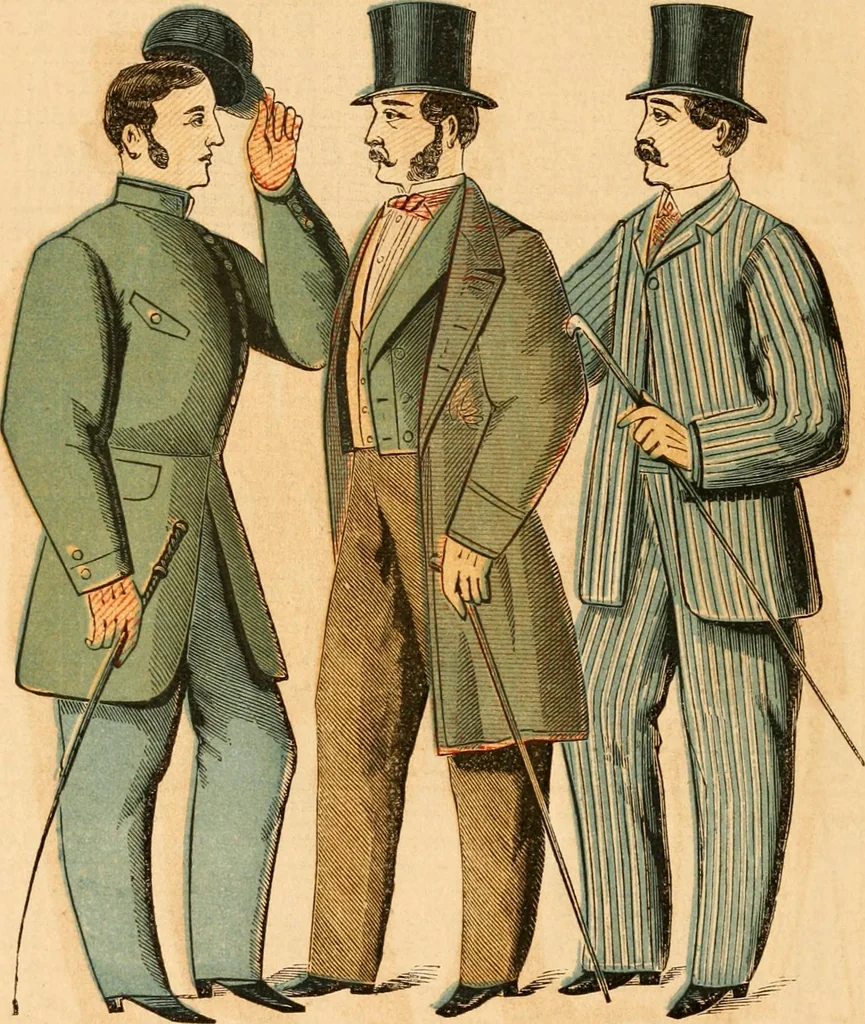 An illustration from Illustrated almanac of fashion., 1863, leaf 7