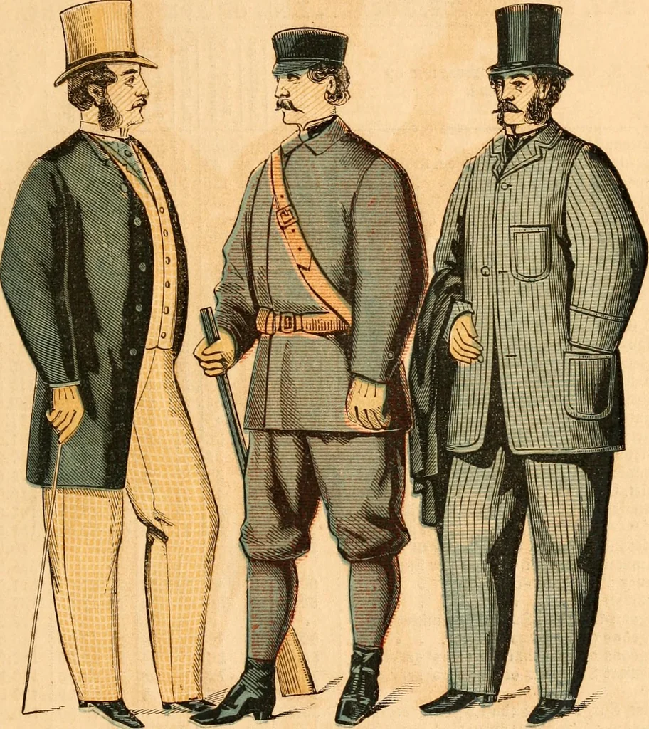 An illustration from Illustrated almanac of fashion., 1863, leaf 8