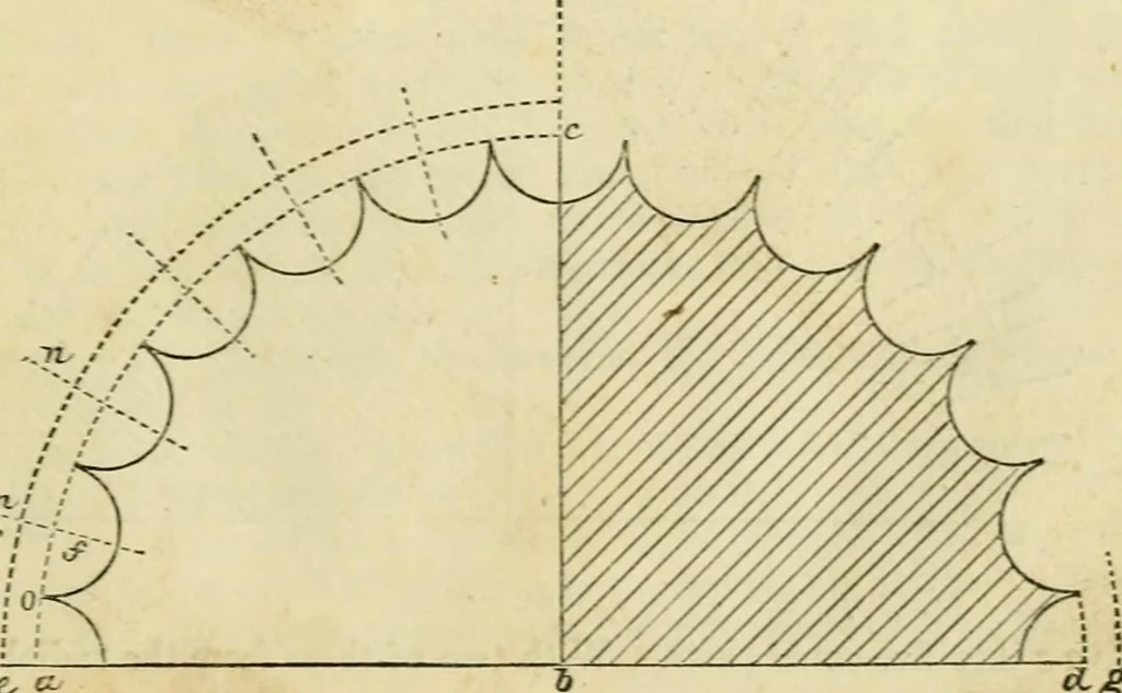 An illustration from The illustrated architectural, engineering, & mechanical drawing-book : for the use of schools, students, and artisans ; upwards of 300 illustrations, 1856, leaf 30