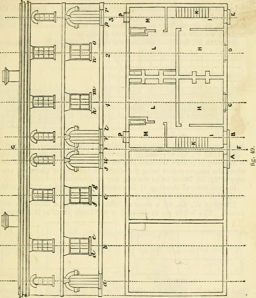 An illustration from The illustrated architectural, engineering, & mechanical drawing-book : for the use of schools, students, and artisans ; upwards of 300 illustrations, 1856, leaf 36