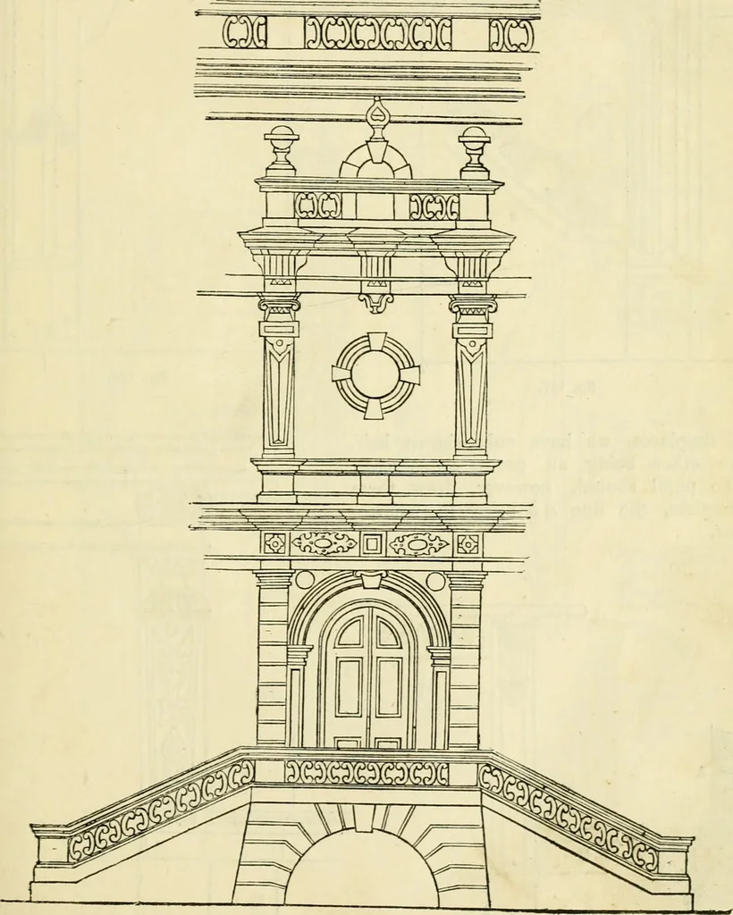 An illustration from The illustrated architectural, engineering, & mechanical drawing-book : for the use of schools, students, and artisans ; upwards of 300 illustrations, 1856, leaf 70