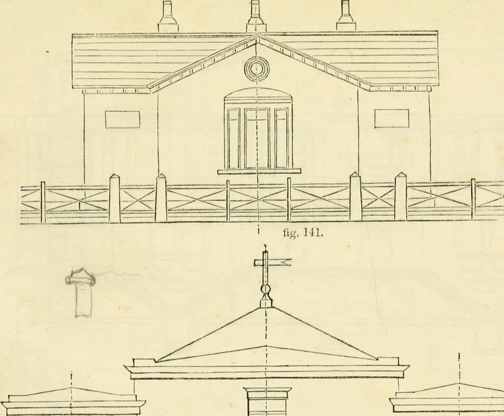 An illustration from The illustrated architectural, engineering, & mechanical drawing-book : for the use of schools, students, and artisans ; upwards of 300 illustrations, 1856, leaf 72
