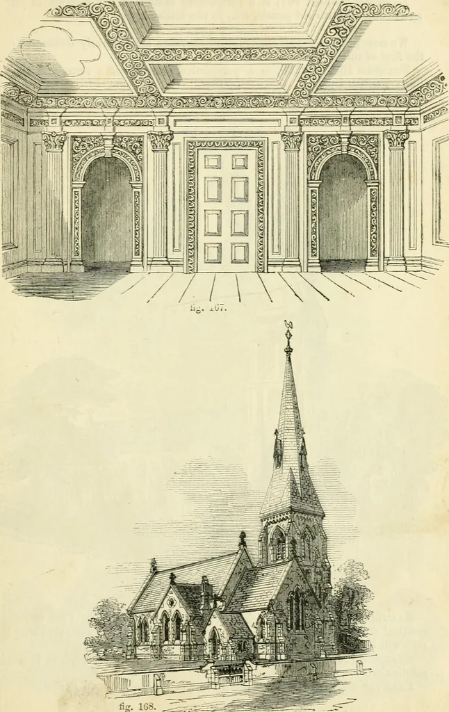 An illustration from The illustrated architectural, engineering, & mechanical drawing-book : for the use of schools, students, and artisans ; upwards of 300 illustrations, 1856, leaf 90