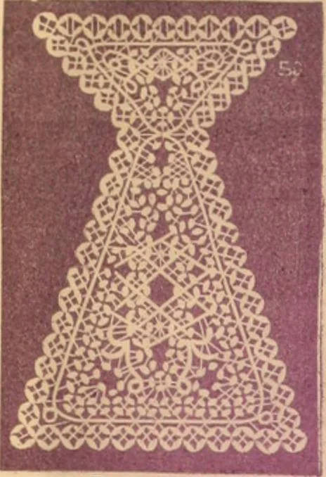 An illustration from Illustrated book of patterns for lace making, 1878, leaf 10