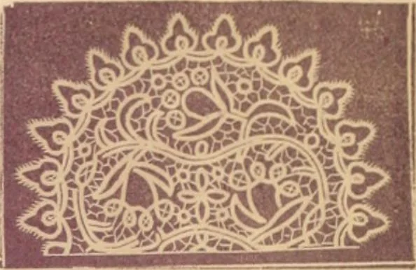An illustration from Illustrated book of patterns for lace making, 1878, leaf 10