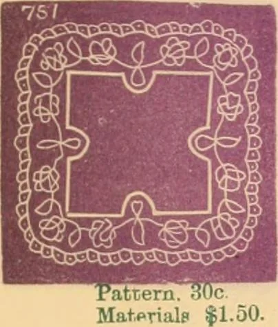An illustration from Illustrated book of patterns for lace making, 1878, leaf 14