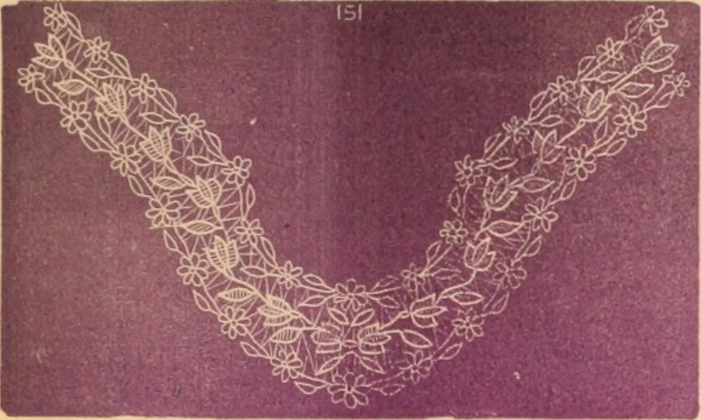 An illustration from Illustrated book of patterns for lace making, 1878, leaf 6