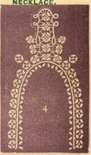 An illustration from Illustrated book of patterns for lace making, 1878, leaf 6