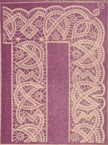 An illustration from Illustrated book of patterns for lace making, 1878, leaf 6