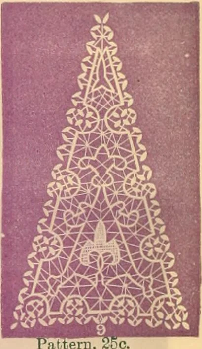 An illustration from Illustrated book of patterns for lace making, 1878, leaf 7