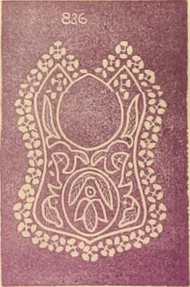 An illustration from Illustrated book of patterns for lace making, 1878, leaf 9