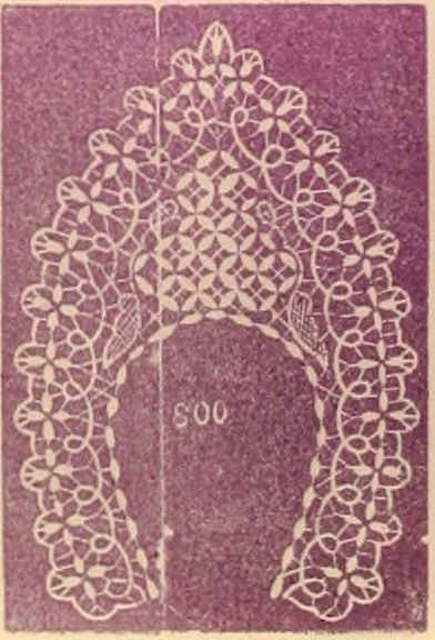 An illustration from Illustrated book of patterns for lace making, 1878, leaf 9