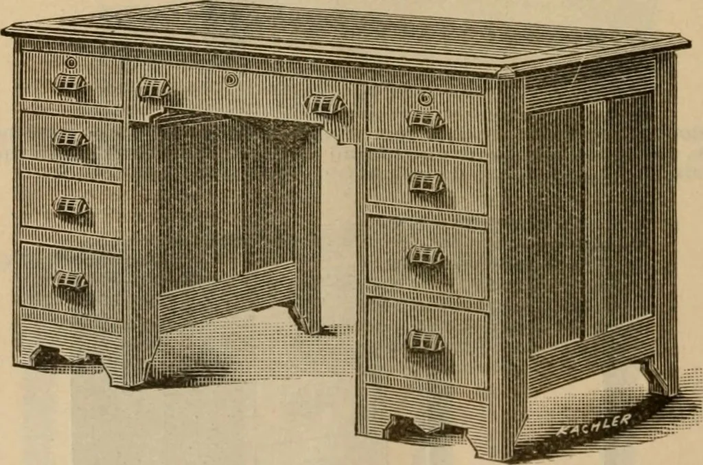 An illustration from Illustrated catalogue of office and library furniture., 1885, leaf 17