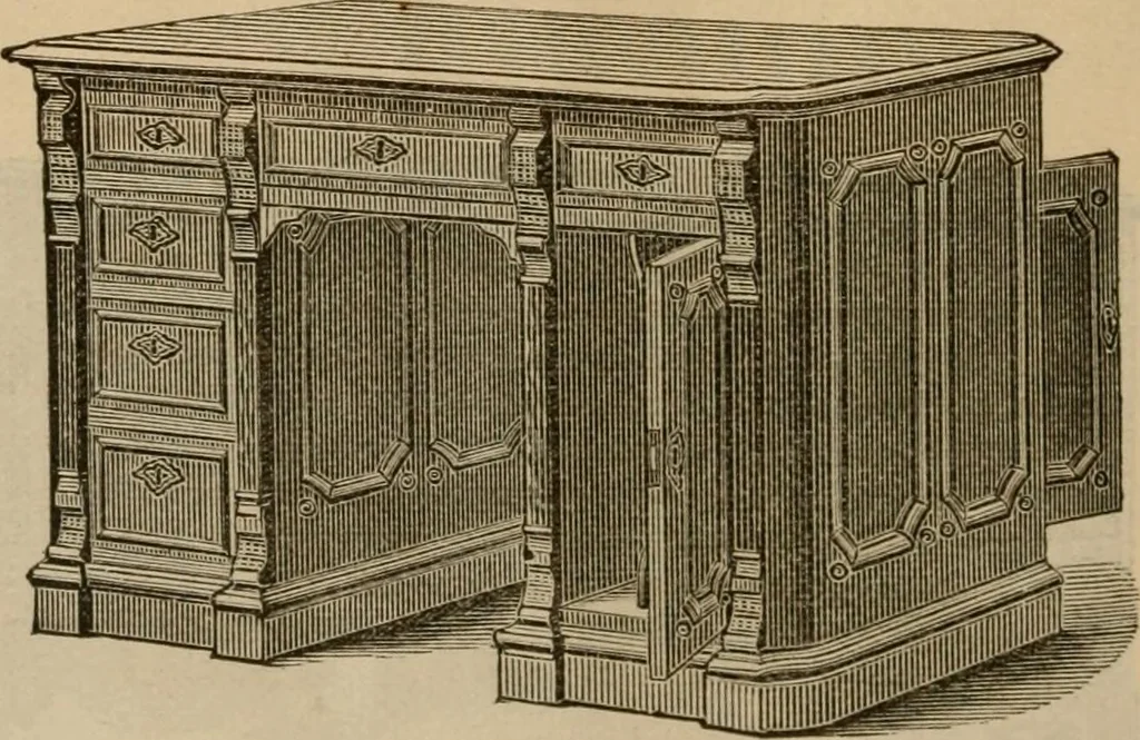 An illustration from Illustrated catalogue of office and library furniture., 1885, leaf 19