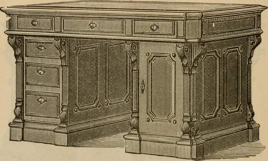 An illustration from Illustrated catalogue of office and library furniture., 1885, leaf 21