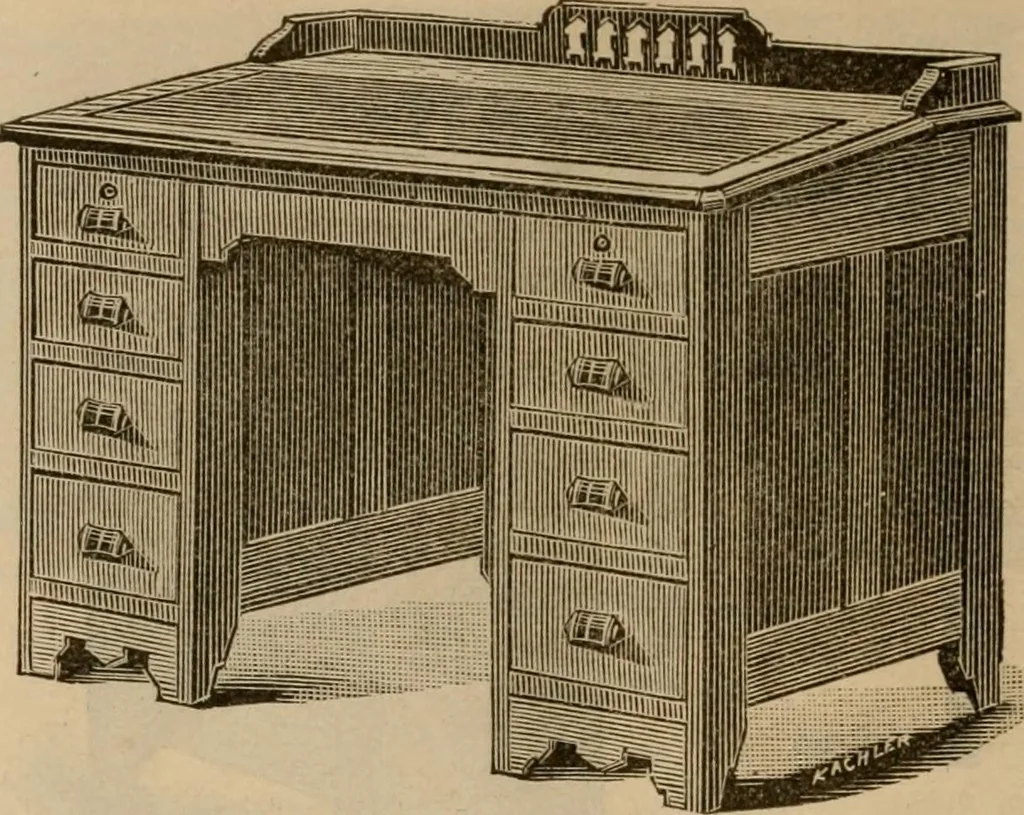 An illustration from Illustrated catalogue of office and library furniture., 1885, leaf 23