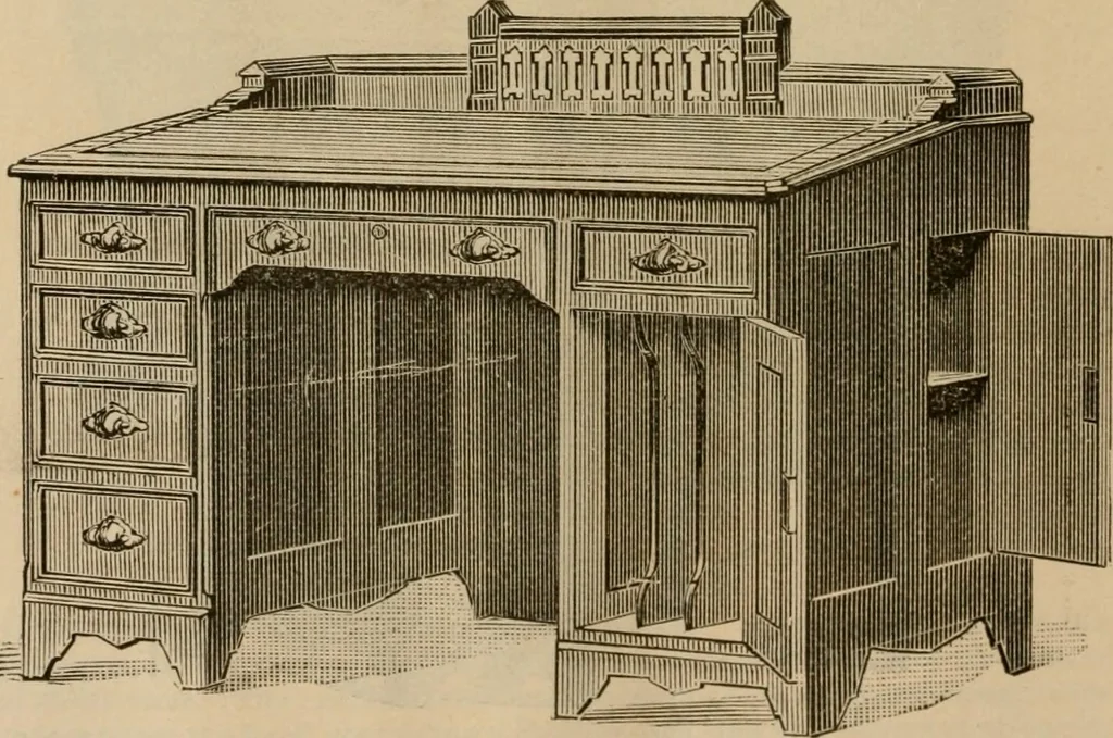 An illustration from Illustrated catalogue of office and library furniture., 1885, leaf 23