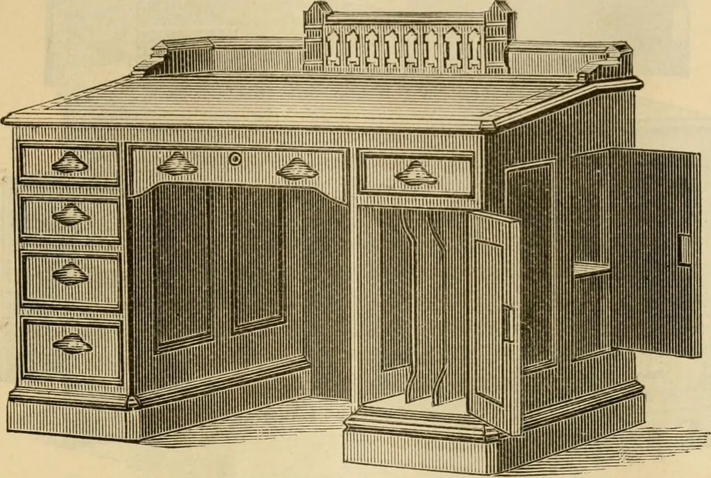 An illustration from Illustrated catalogue of office and library furniture., 1885, leaf 24