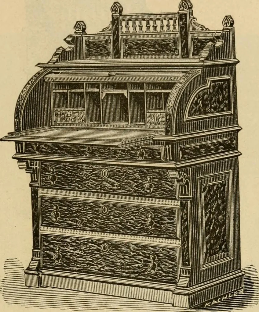 An illustration from Illustrated catalogue of office and library furniture., 1885, leaf 74