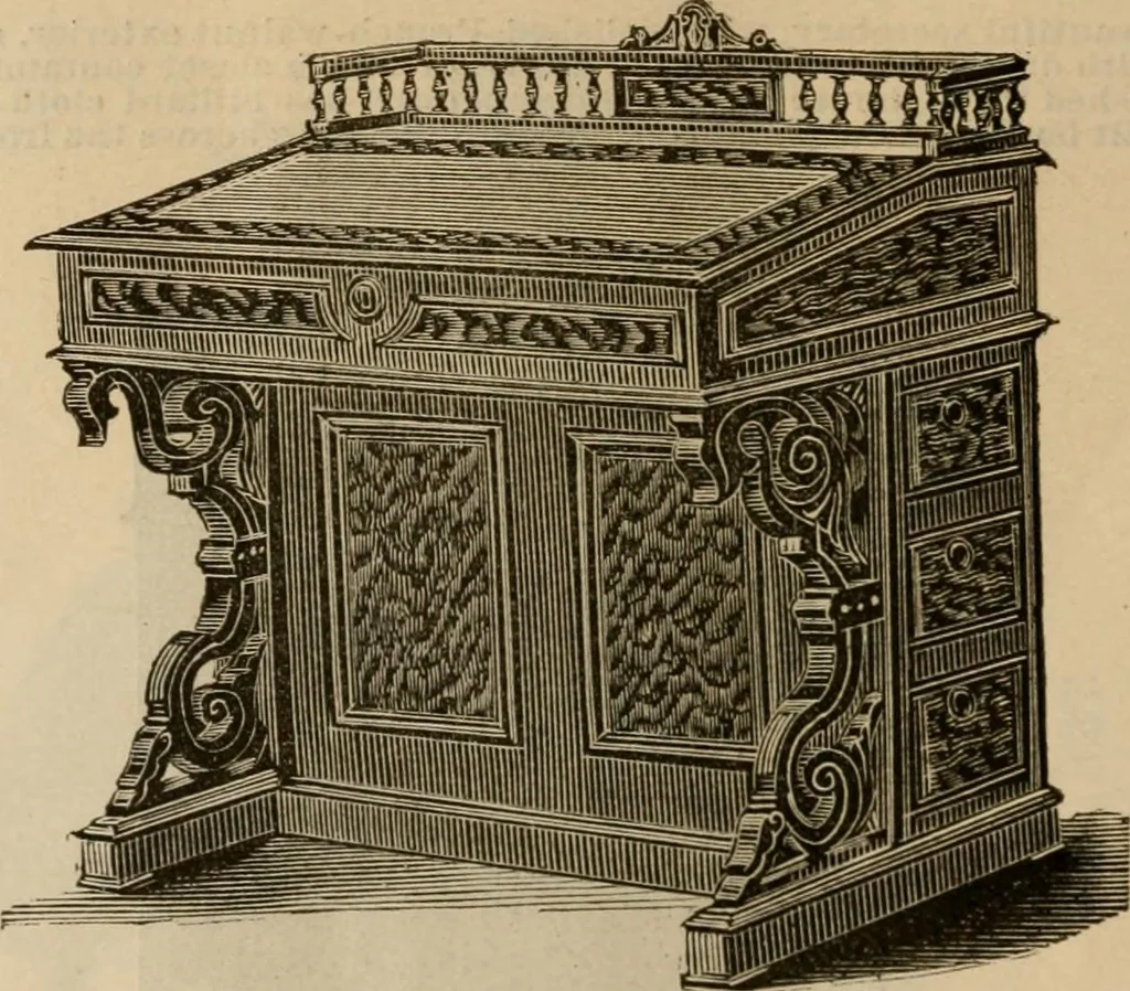An illustration from Illustrated catalogue of office and library furniture., 1885, leaf 75
