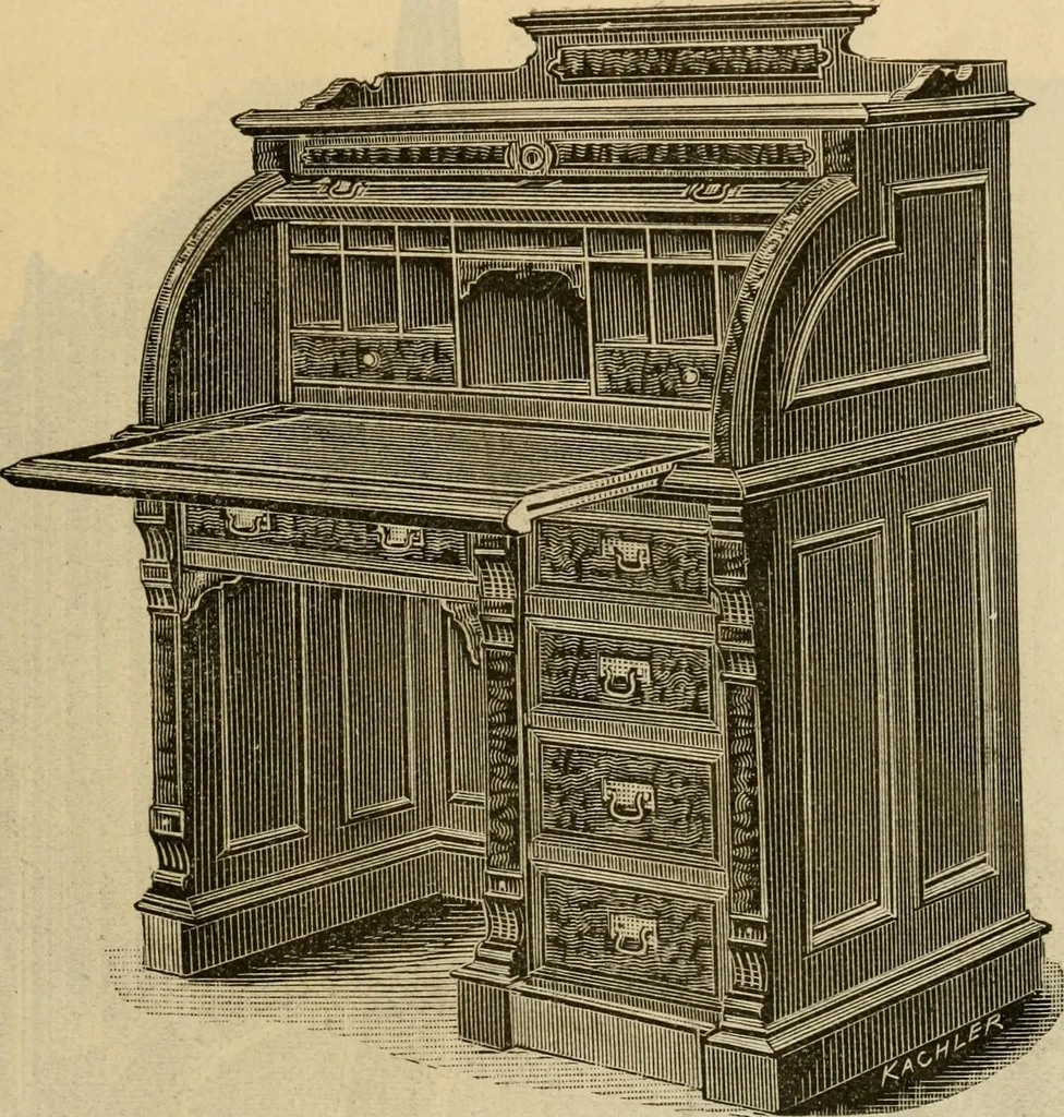 An illustration from Illustrated catalogue of office and library furniture., 1885, leaf 78