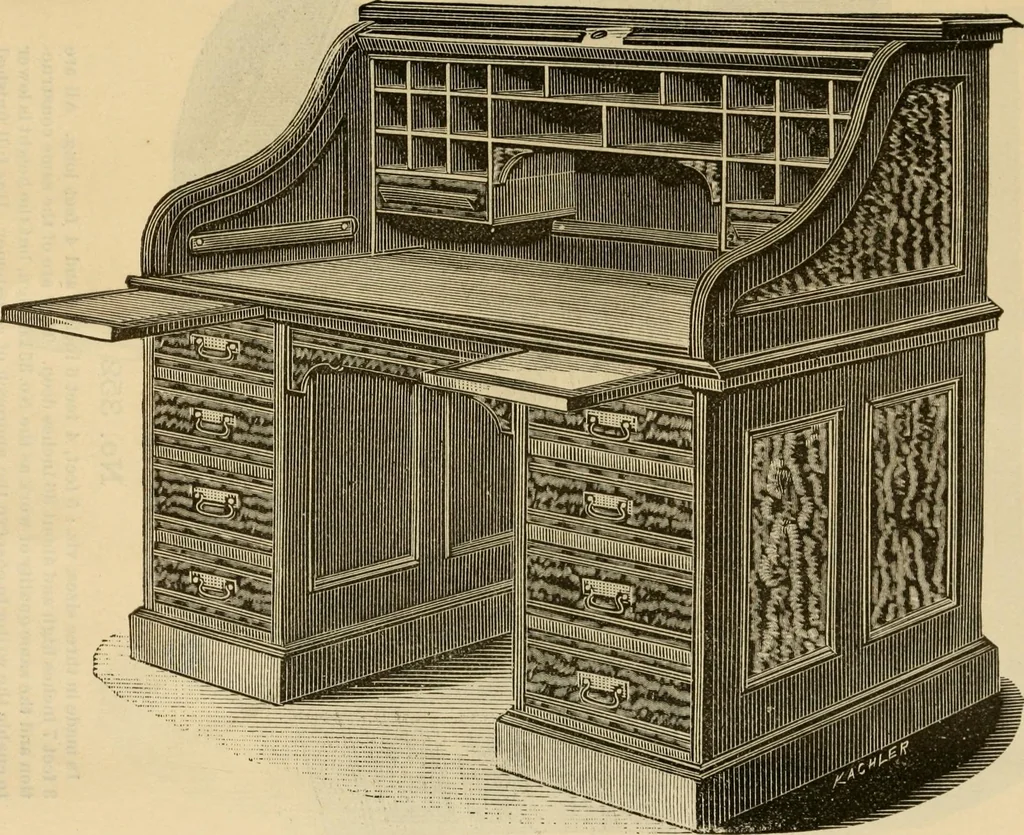 An illustration from Illustrated catalogue of office and library furniture., 1885, leaf 84