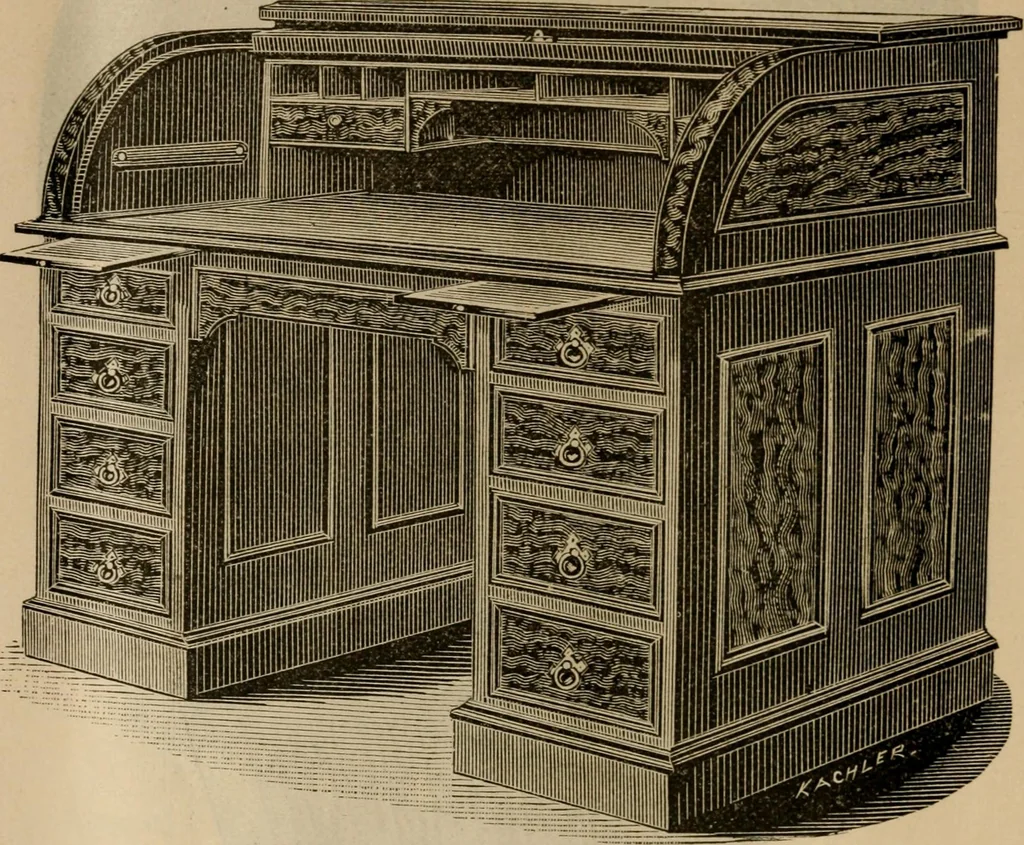An illustration from Illustrated catalogue of office and library furniture., 1885, leaf 85