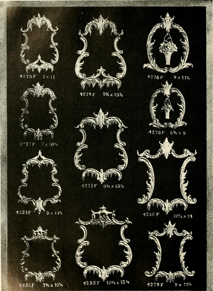 An illustration from Illustrated catalogue of period ornaments cast in composition and wood fibre for woodwork-furniture, 1900, leaf 103