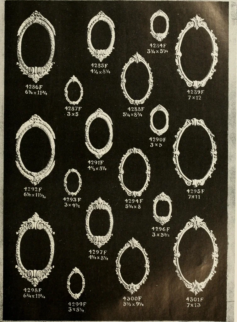 An illustration from Illustrated catalogue of period ornaments cast in composition and wood fibre for woodwork-furniture, 1900, leaf 104