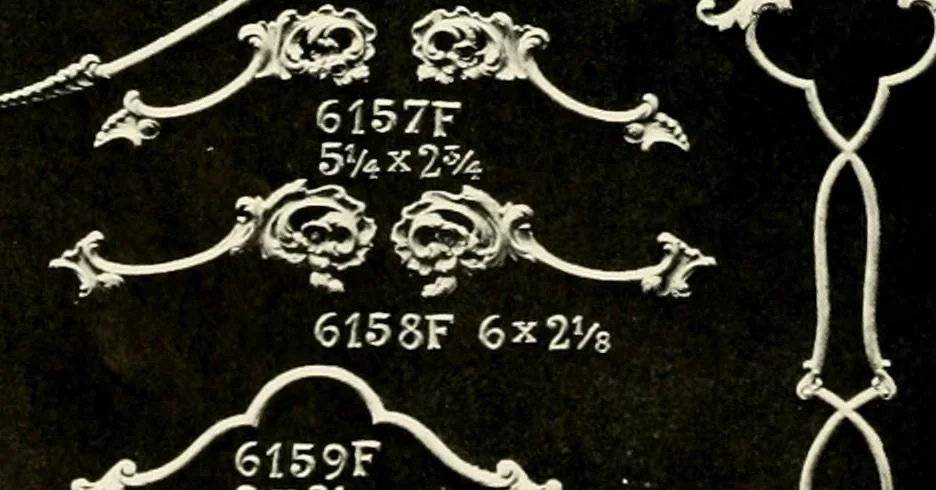 An illustration from Illustrated catalogue of period ornaments cast in composition and wood fibre for woodwork-furniture, 1900, leaf 145