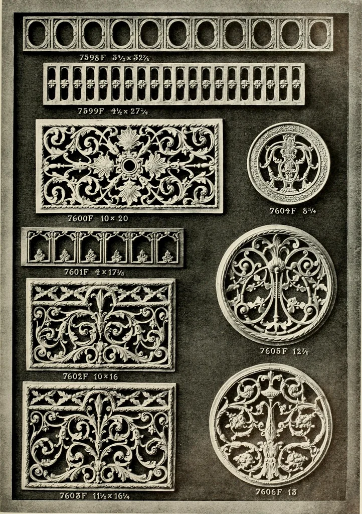 An illustration from Illustrated catalogue of period ornaments cast in composition and wood fibre for woodwork-furniture, 1900, leaf 172