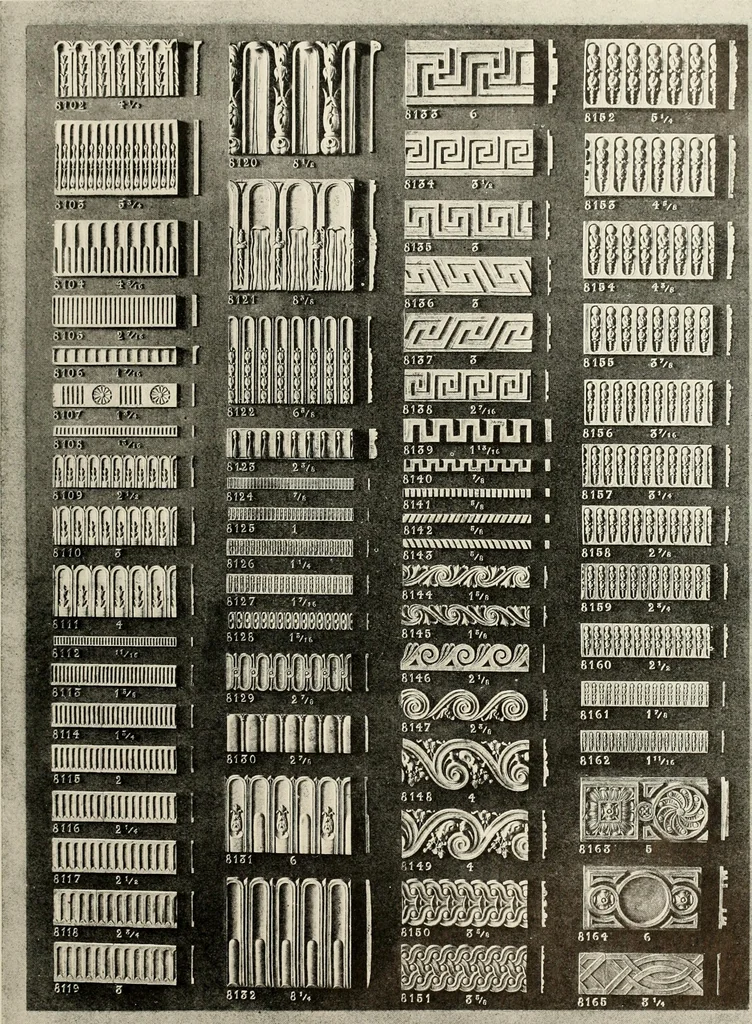 An illustration from Illustrated catalogue of period ornaments cast in composition and wood fibre for woodwork-furniture, 1900, leaf 228
