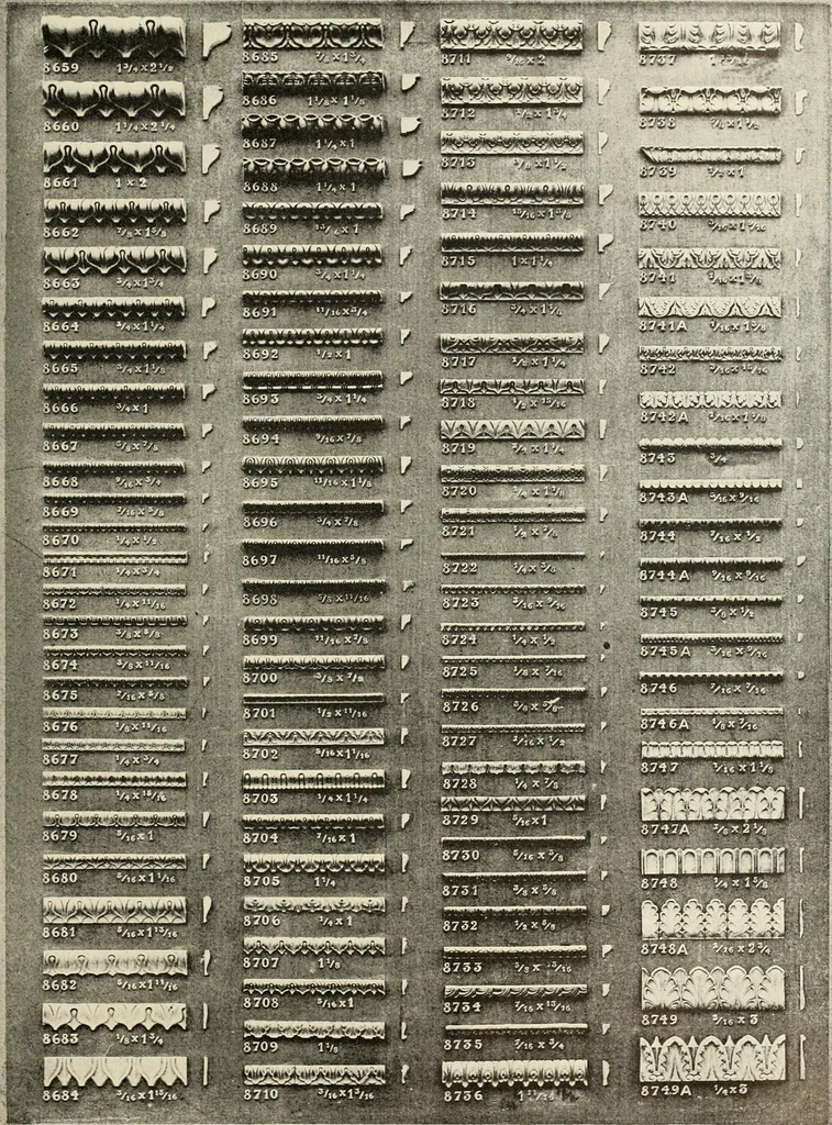 An illustration from Illustrated catalogue of period ornaments cast in composition and wood fibre for woodwork-furniture, 1900, leaf 240