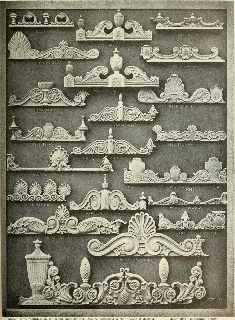An illustration from Illustrated catalogue of period ornaments cast in composition and wood fibre for woodwork-furniture, 1900, leaf 248