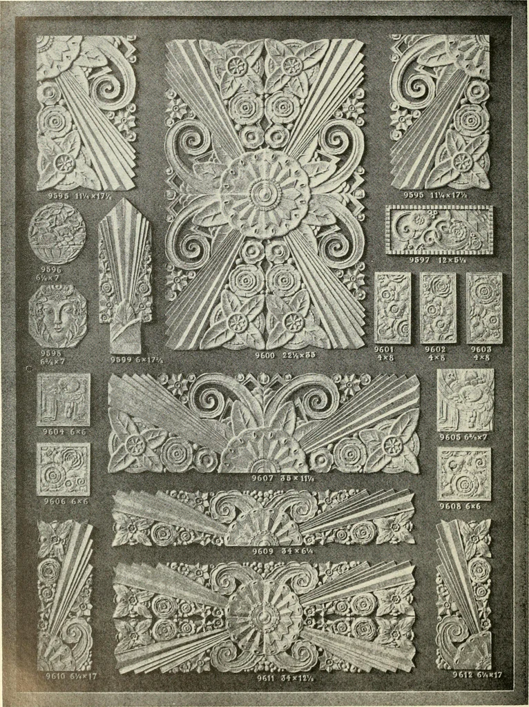 An illustration from Illustrated catalogue of period ornaments cast in composition and wood fibre for woodwork-furniture, 1900, leaf 255