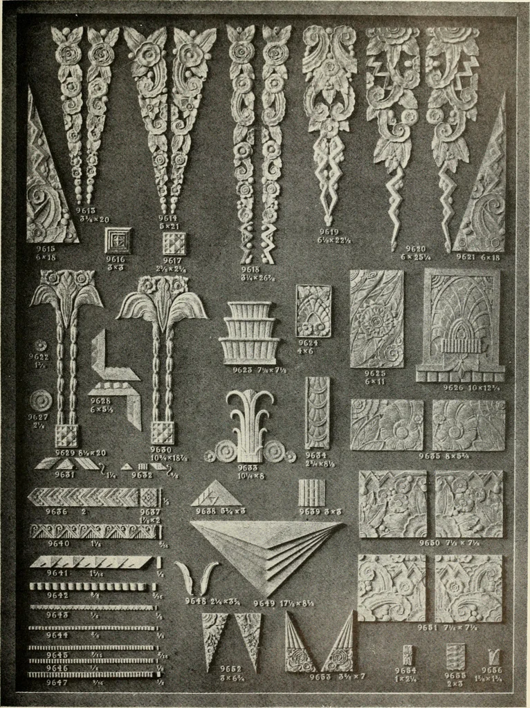 An illustration from Illustrated catalogue of period ornaments cast in composition and wood fibre for woodwork-furniture, 1900, leaf 256