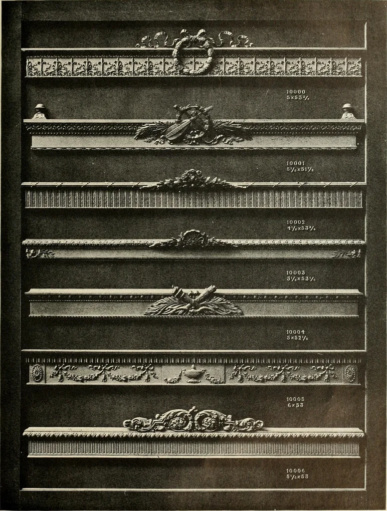An illustration from Illustrated catalogue of period ornaments cast in composition and wood fibre for woodwork-furniture, 1900, leaf 266