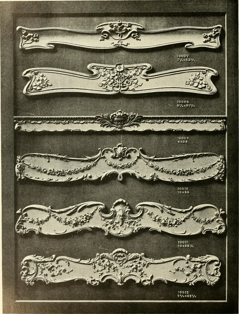An illustration from Illustrated catalogue of period ornaments cast in composition and wood fibre for woodwork-furniture, 1900, leaf 267