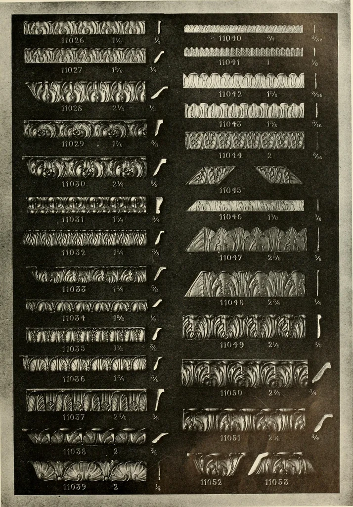 An illustration from Illustrated catalogue of period ornaments cast in composition and wood fibre for woodwork-furniture, 1900, leaf 270