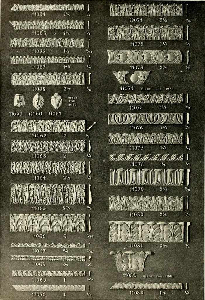 An illustration from Illustrated catalogue of period ornaments cast in composition and wood fibre for woodwork-furniture, 1900, leaf 271