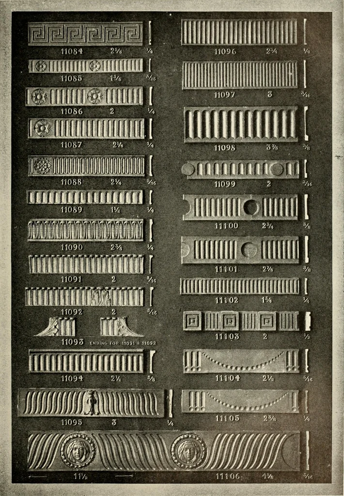 An illustration from Illustrated catalogue of period ornaments cast in composition and wood fibre for woodwork-furniture, 1900, leaf 272