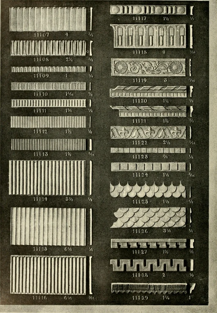 An illustration from Illustrated catalogue of period ornaments cast in composition and wood fibre for woodwork-furniture, 1900, leaf 273