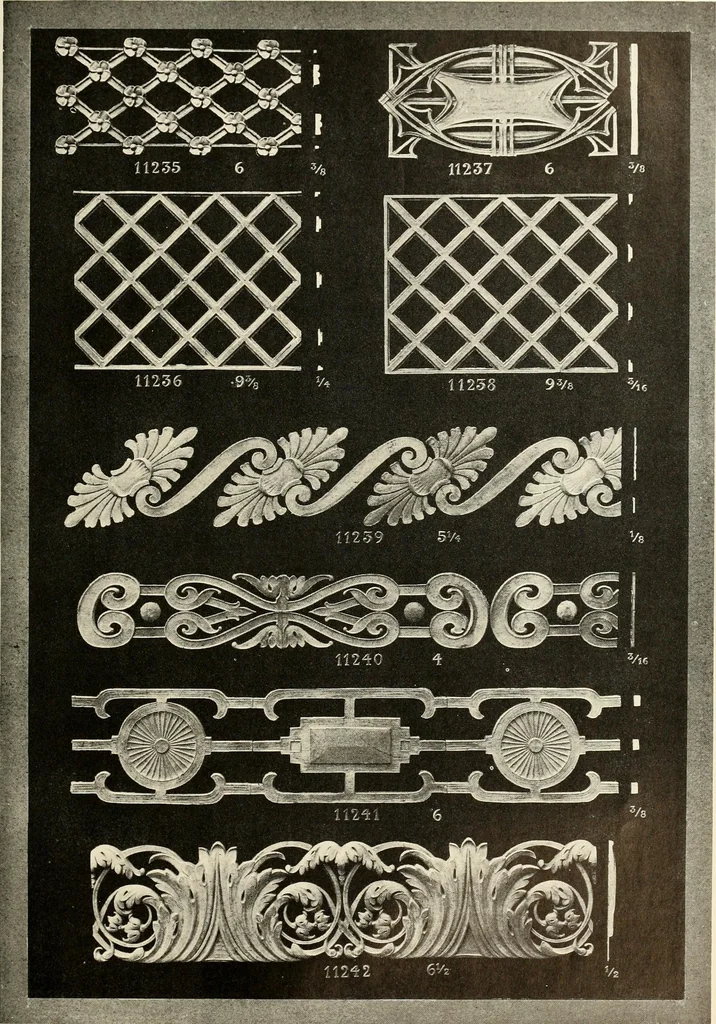 An illustration from Illustrated catalogue of period ornaments cast in composition and wood fibre for woodwork-furniture, 1900, leaf 278