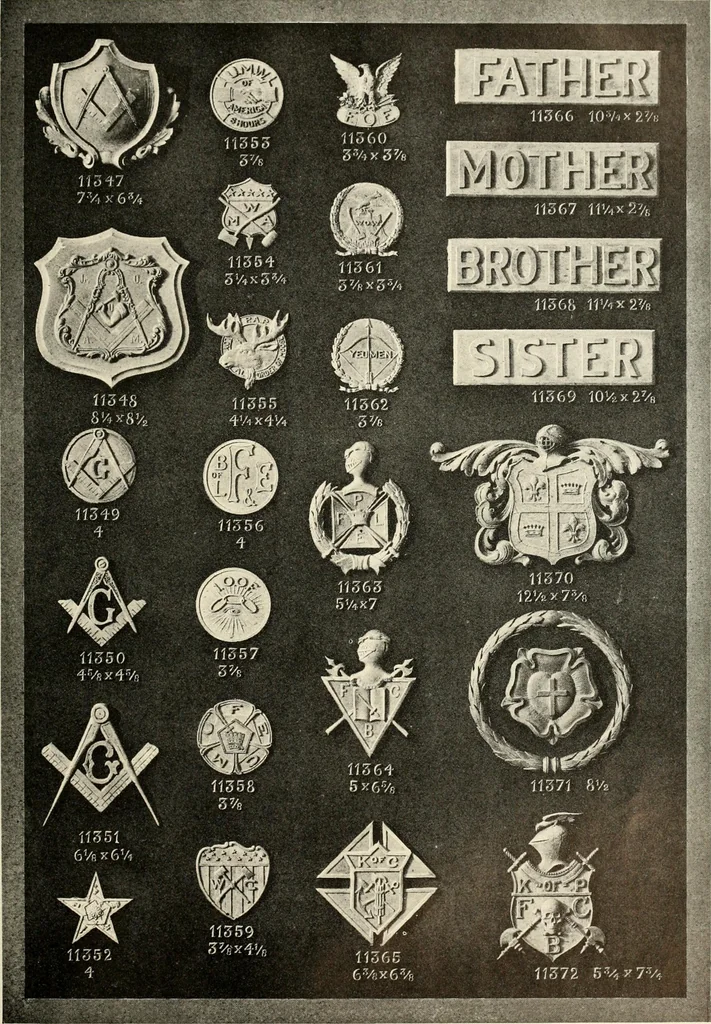 An illustration from Illustrated catalogue of period ornaments cast in composition and wood fibre for woodwork-furniture, 1900, leaf 282