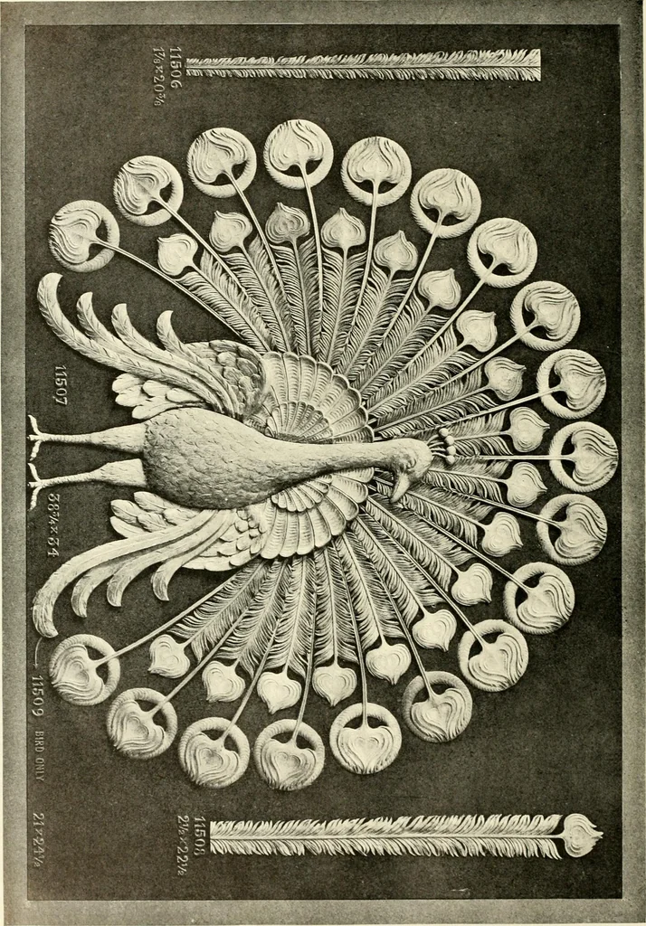 An illustration from Illustrated catalogue of period ornaments cast in composition and wood fibre for woodwork-furniture, 1900, leaf 287