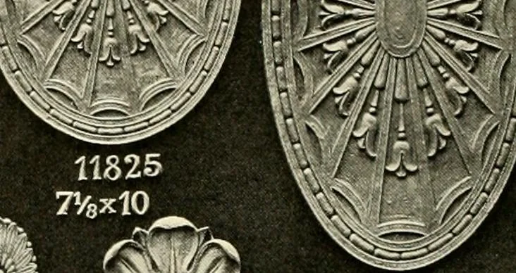 An illustration from Illustrated catalogue of period ornaments cast in composition and wood fibre for woodwork-furniture, 1900, leaf 299