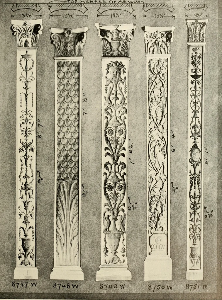 An illustration from Illustrated catalogue of period ornaments cast in composition and wood fibre for woodwork-furniture, 1900, leaf 312