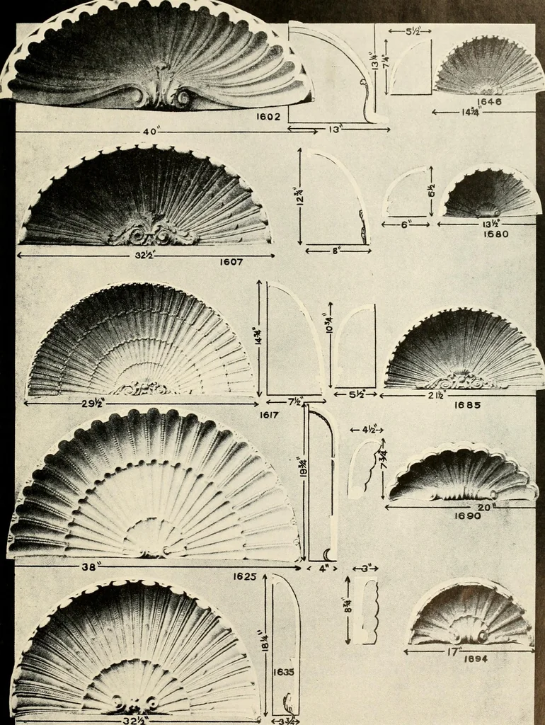 An illustration from Illustrated catalogue of period ornaments cast in composition and wood fibre for woodwork-furniture, 1900, leaf 318