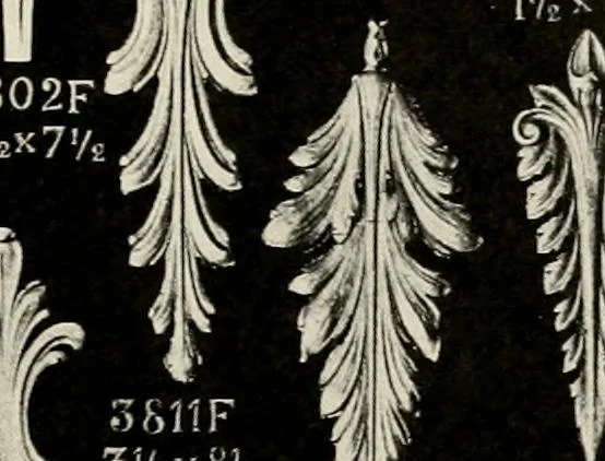 An illustration from Illustrated catalogue of period ornaments cast in composition and wood fibre for woodwork-furniture, 1900, leaf 92